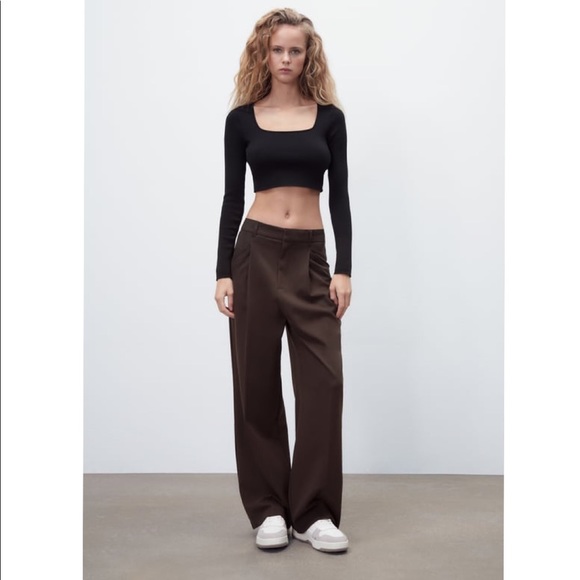 Zara full length pants brown - Picture 1 of 3